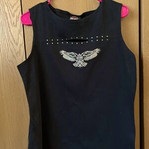 Harley Davidson rhinestone tank top